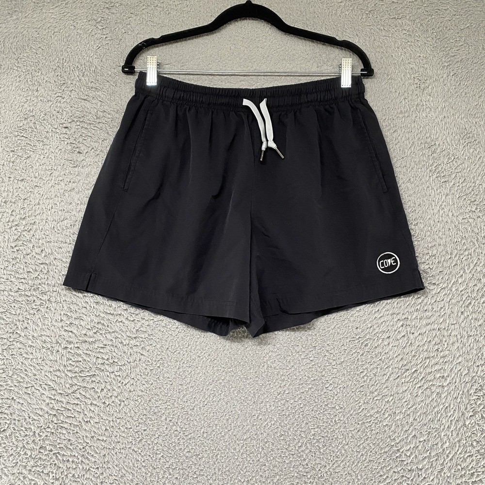 Cove Swim Shorts Mens 32 Black 5 Inch Quick Dry Stretch Beach Elastic Waist Pool